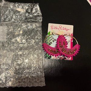 Lilly Pulitzer hoop earrings NWT